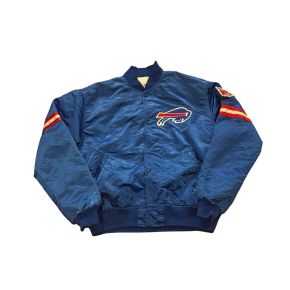 Vintage 1980's Starter Buffalo Bills NFL Pro Line Satin Jacket Blue Men's XL - Picture 1 of 8